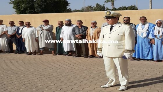 بالفيديو والصور: باشا أيت إعزة يترأس مراسيم تحية العلم بمناسبة الذكرى السبعين لثورة الملك والشعب